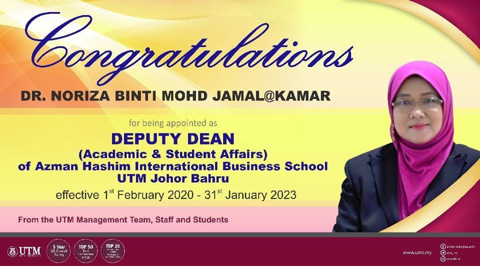 Congratulations Dr. Noriza Mohd Jamal